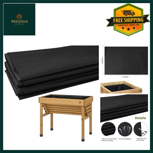 Durable black raised bed - black,