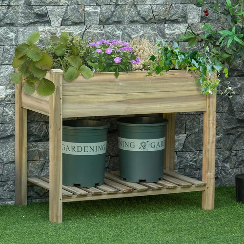 Raised garden bed wooden - garden,