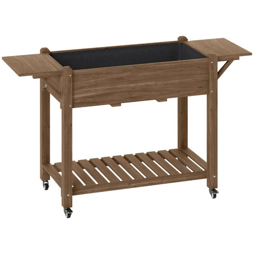Wooden raised planter - wooden, with