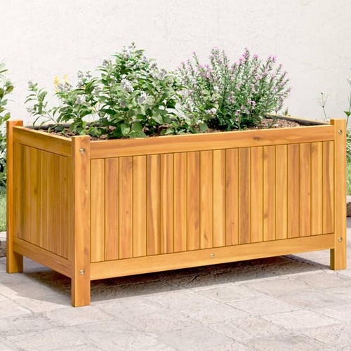 Acacia wood garden planter - acacia,