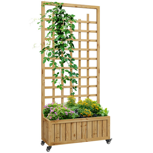 Outsunny wooden trellis - wooden,