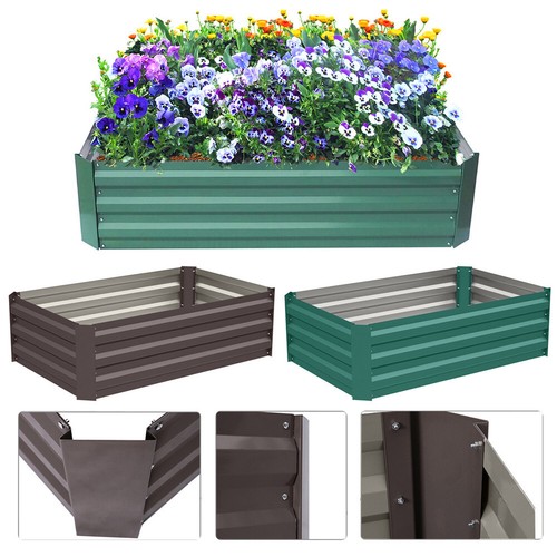 Galvanised steel garden raised - galvanised,