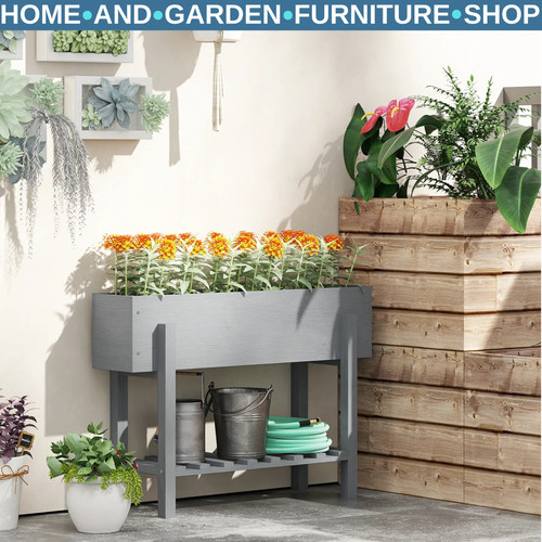 Wooden raised bed - wooden, elevated