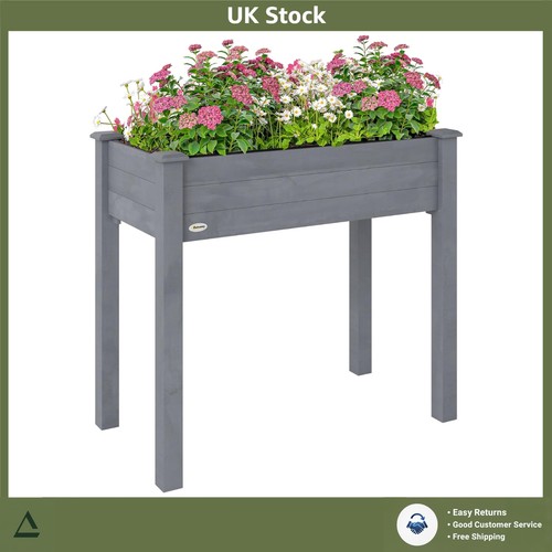Elevated wooden garden planter - elevated,